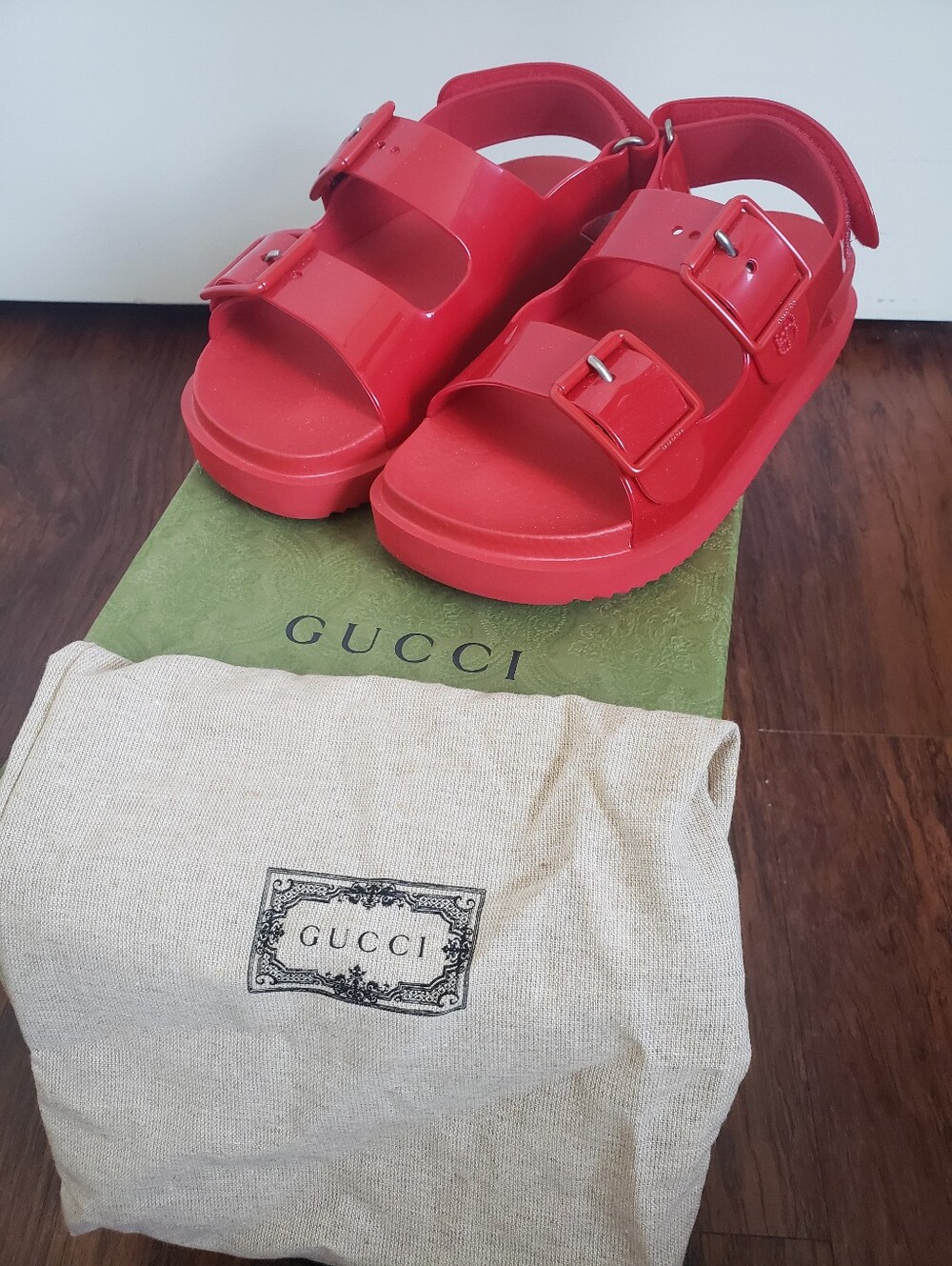 GUCCI GG Interlocking Rubber Sandals Size 36 Retro Streetwear